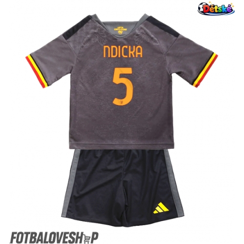 AS Roma Evan Ndicka #5 Dětské Alternativní Dres 2026-27 Krátký Rukáv (+ trenýrky)