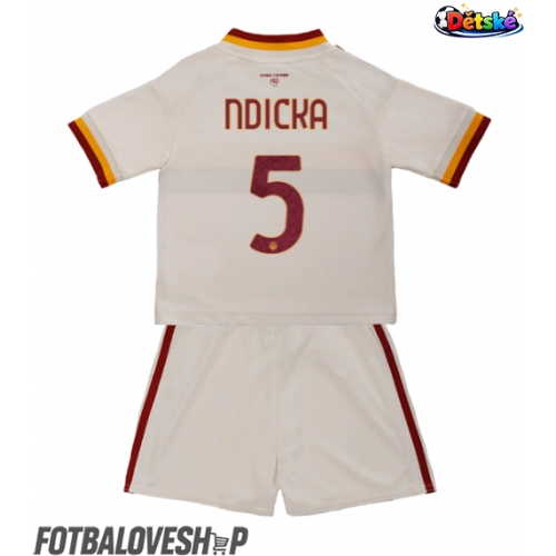AS Roma Evan Ndicka #5 Dětské Venkovní Dres 2026-27 Krátký Rukáv (+ trenýrky)