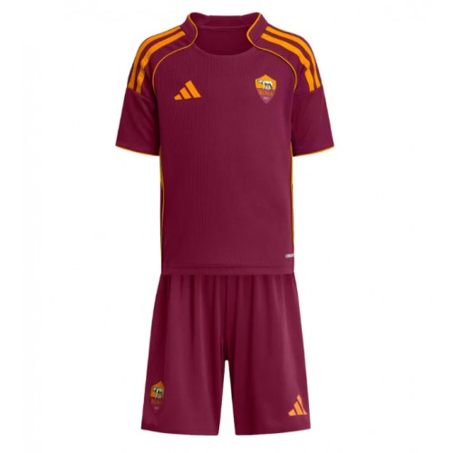 AS Roma Lorenzo Pellegrini #7 Dětské Domácí Dres 2025-26 Krátký Rukáv (+ trenýrky)
