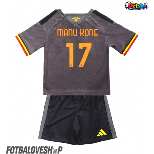 AS Roma Manu Kone #17 Dětské Alternativní Dres 2026-27 Krátký Rukáv (+ trenýrky)