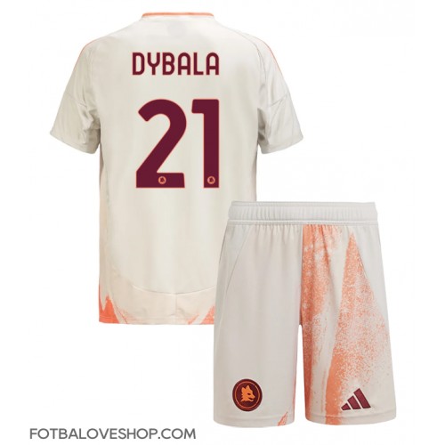 AS Roma Paulo Dybala #21 Dětské Venkovní Dres 2024-25 Krátký Rukáv (+ trenýrky)