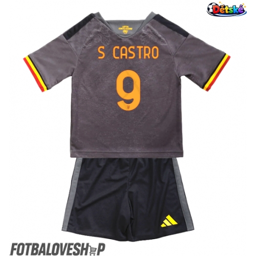 AS Roma Santiago Castro #9 Dětské Alternativní Dres 2026-27 Krátký Rukáv (+ trenýrky)