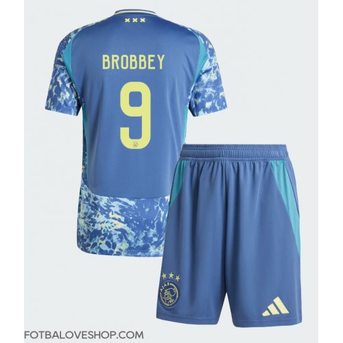Ajax Brian Brobbey #9 Dětské Venkovní Dres 2024-25 Krátký Rukáv (+ trenýrky)