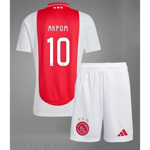 Ajax Chuba Akpom #10 Dětské Domácí Dres 2024-25 Krátký Rukáv (+ trenýrky)