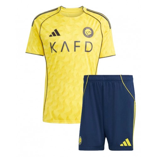 Al-Nassr Cristiano Ronaldo #7 Dětské Domácí Dres 2025-26 Krátký Rukáv (+ trenýrky)