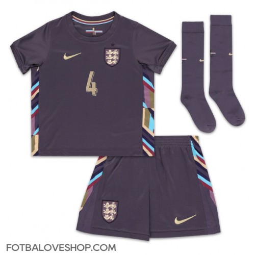 Anglie Declan Rice #4 Dětské Venkovní Dres ME 2024 Krátký Rukáv (+ trenýrky)