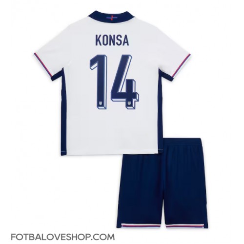 Anglie Ezri Konsa #14 Dětské Domácí Dres ME 2024 Krátký Rukáv (+ trenýrky)