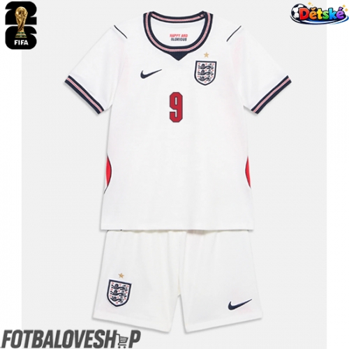 Anglie Harry Kane #9 Dětské Domácí Dres MS 2026 Krátký Rukáv (+ trenýrky)