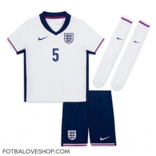 Anglie John Stones #5 Dětské Domácí Dres ME 2024 Krátký Rukáv (+ trenýrky)