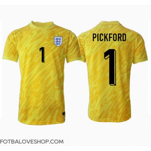 Anglie Jordan Pickford #1 Brankářské Venkovní Dres ME 2024 Krátký Rukáv