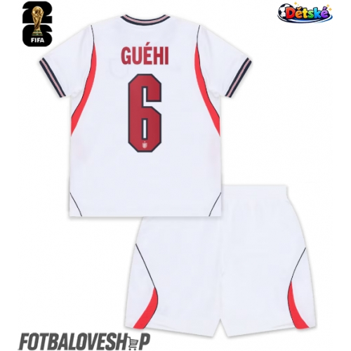 Anglie Marc Guehi #6 Dětské Domácí Dres MS 2026 Krátký Rukáv (+ trenýrky)