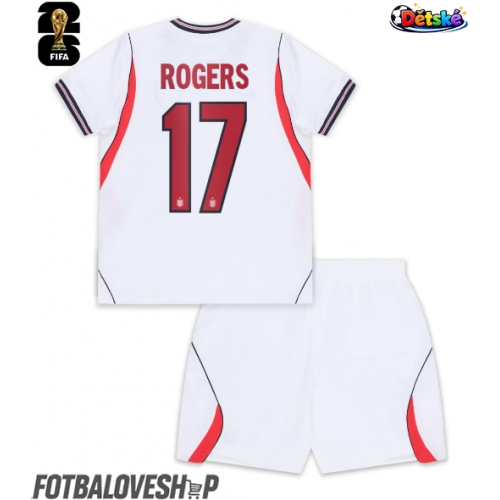Anglie Morgan Rogers #17 Dětské Domácí Dres MS 2026 Krátký Rukáv (+ trenýrky)