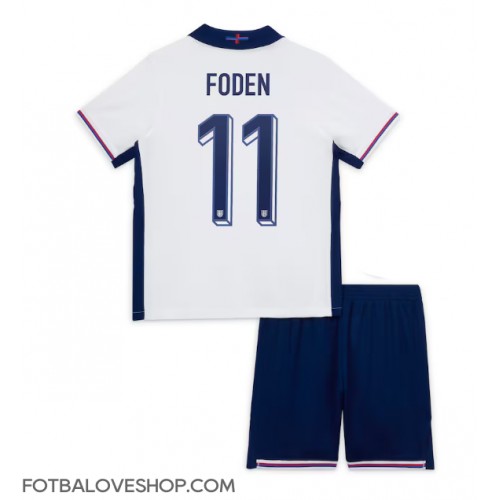 Anglie Phil Foden #11 Dětské Domácí Dres ME 2024 Krátký Rukáv (+ trenýrky)