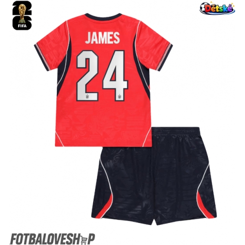Anglie Reece James #24 Dětské Venkovní Dres MS 2026 Krátký Rukáv (+ trenýrky)