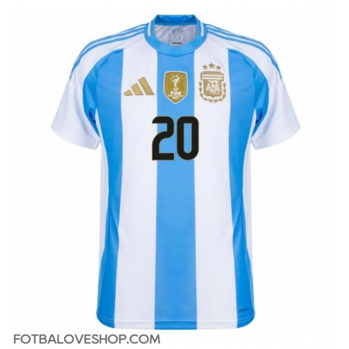 Argentina Alexis Mac Allister #20 Domácí Dres Copa America 2024 Krátký Rukáv