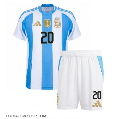 Argentina Alexis Mac Allister #20 Dětské Domácí Dres Copa America 2024 Krátký Rukáv (+ trenýrky)