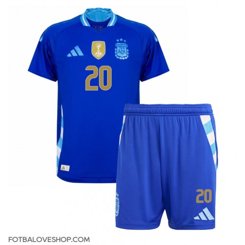 Argentina Alexis Mac Allister #20 Dětské Venkovní Dres Copa America 2024 Krátký Rukáv (+ trenýrky)