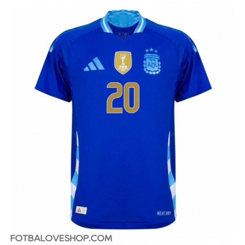 Argentina Alexis Mac Allister #20 Venkovní Dres Copa America 2024 Krátký Rukáv