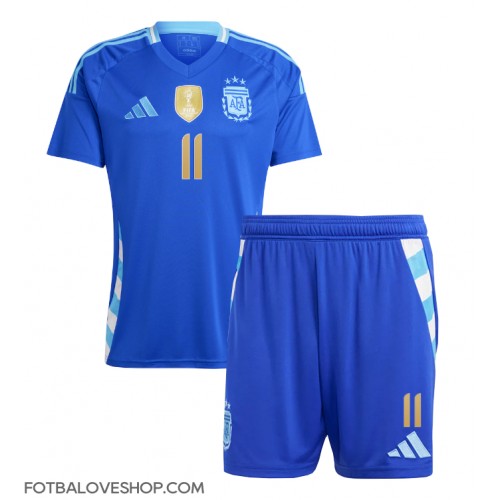 Argentina Angel Di Maria #11 Dětské Venkovní Dres Copa America 2024 Krátký Rukáv (+ trenýrky)