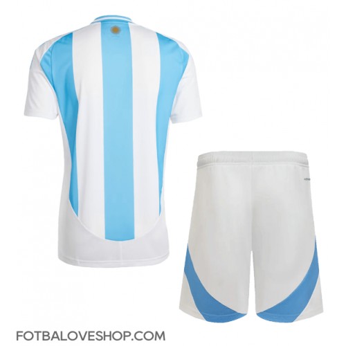 Argentina Dětské Domácí Dres Copa America 2024 Krátký Rukáv (+ trenýrky)