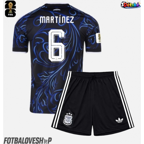 Argentina Lisandro Martinez #6 Dětské Venkovní Dres MS 2026 Krátký Rukáv (+ trenýrky)