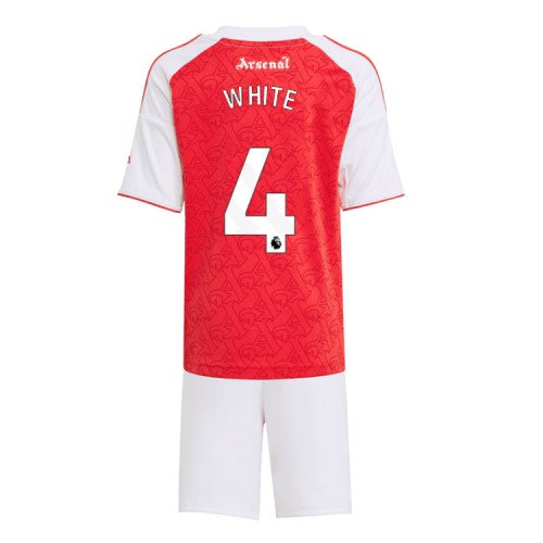Arsenal Ben White #4 Dětské Domácí Dres 2025-26 Krátký Rukáv (+ trenýrky)