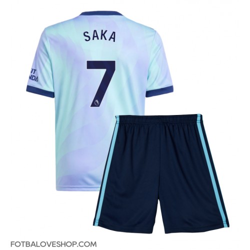 Arsenal Bukayo Saka #7 Dětské Alternativní Dres 2024-25 Krátký Rukáv (+ trenýrky)