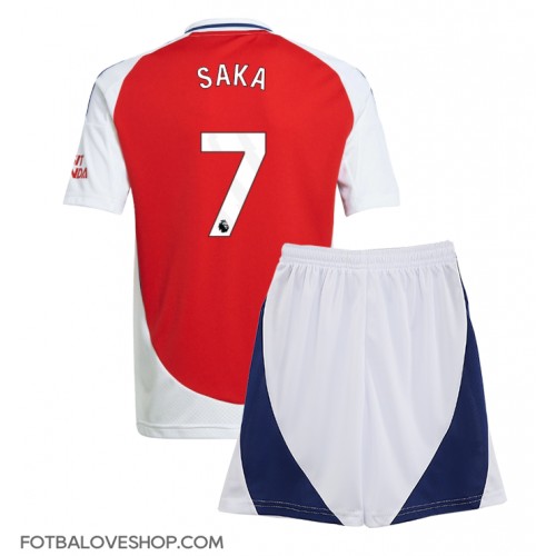 Arsenal Bukayo Saka #7 Dětské Domácí Dres 2024-25 Krátký Rukáv (+ trenýrky)