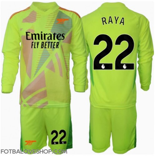 Arsenal David Raya #22 Brankářské Dětské Domácí Dres 2024-25 Dlouhý Rukáv (+ trenýrky)