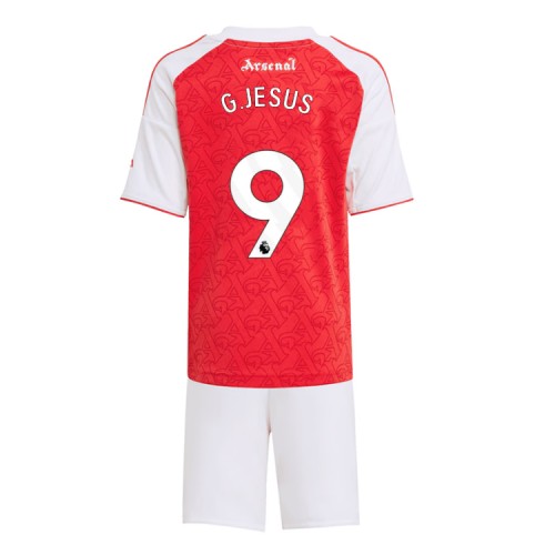 Arsenal Gabriel Jesus #9 Dětské Domácí Dres 2025-26 Krátký Rukáv (+ trenýrky)