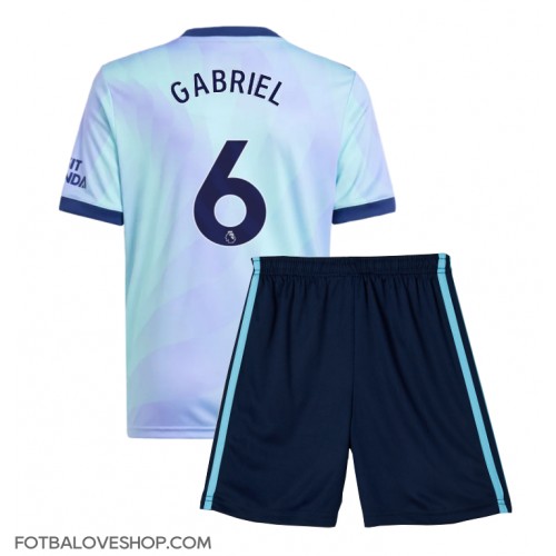 Arsenal Gabriel Magalhaes #6 Dětské Alternativní Dres 2024-25 Krátký Rukáv (+ trenýrky)