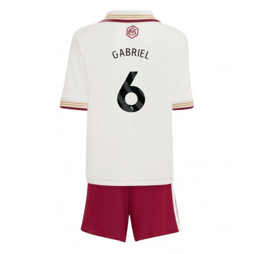 Arsenal Gabriel Magalhaes #6 Dětské Alternativní Dres 2025-26 Krátký Rukáv (+ trenýrky)