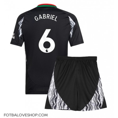 Arsenal Gabriel Magalhaes #6 Dětské Venkovní Dres 2024-25 Krátký Rukáv (+ trenýrky)