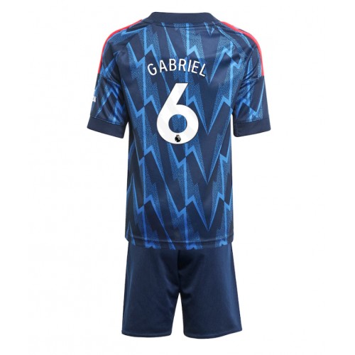 Arsenal Gabriel Magalhaes #6 Dětské Venkovní Dres 2025-26 Krátký Rukáv (+ trenýrky)