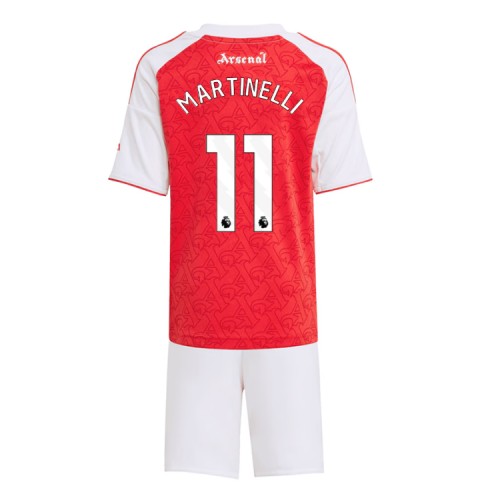 Arsenal Gabriel Martinelli #11 Dětské Domácí Dres 2025-26 Krátký Rukáv (+ trenýrky)