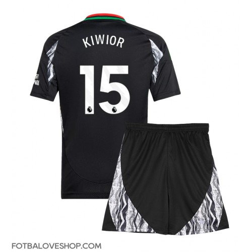 Arsenal Jakub Kiwior #15 Dětské Venkovní Dres 2024-25 Krátký Rukáv (+ trenýrky)