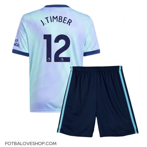 Arsenal Jurrien Timber #12 Dětské Alternativní Dres 2024-25 Krátký Rukáv (+ trenýrky)