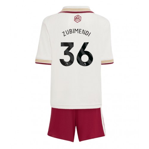 Arsenal Martin Zubimendi #36 Dětské Alternativní Dres 2025-26 Krátký Rukáv (+ trenýrky)