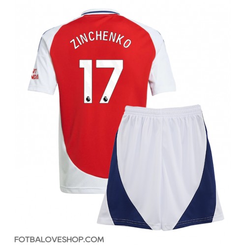 Arsenal Oleksandr Zinchenko #17 Dětské Domácí Dres 2024-25 Krátký Rukáv (+ trenýrky)