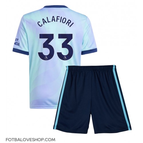 Arsenal Riccardo Calafiori #33 Dětské Alternativní Dres 2024-25 Krátký Rukáv (+ trenýrky)