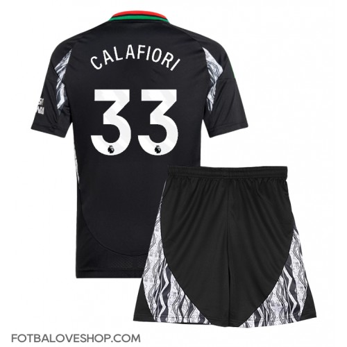 Arsenal Riccardo Calafiori #33 Dětské Venkovní Dres 2024-25 Krátký Rukáv (+ trenýrky)