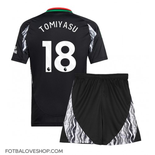 Arsenal Takehiro Tomiyasu #18 Dětské Venkovní Dres 2024-25 Krátký Rukáv (+ trenýrky)