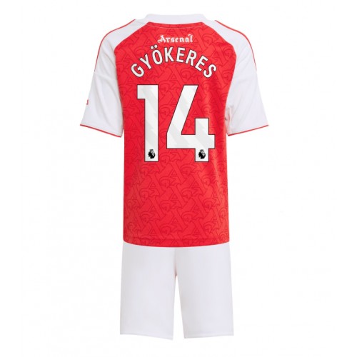 Arsenal Viktor Gyokeres #14 Dětské Domácí Dres 2025-26 Krátký Rukáv (+ trenýrky)