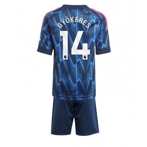 Arsenal Viktor Gyokeres #14 Dětské Venkovní Dres 2025-26 Krátký Rukáv (+ trenýrky)