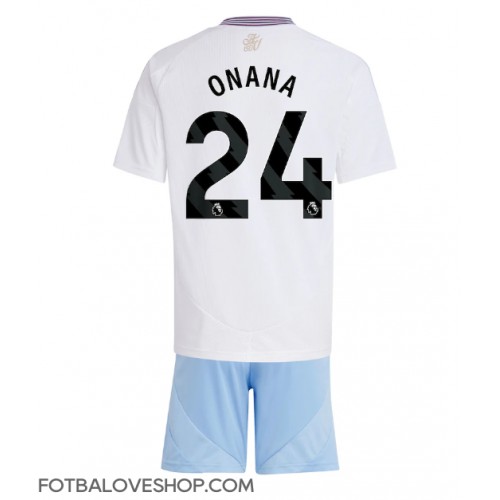 Aston Villa Amadou Onana #24 Dětské Venkovní Dres 2024-25 Krátký Rukáv (+ trenýrky)