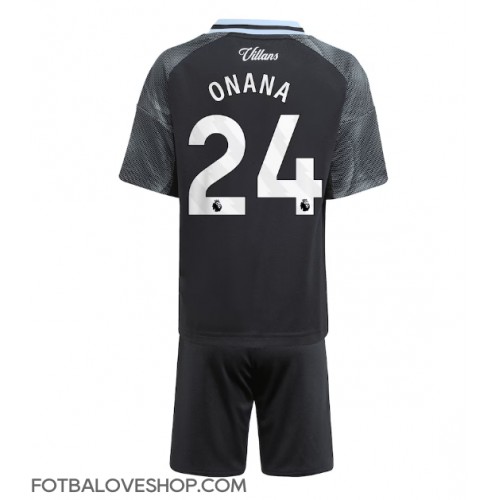 Aston Villa Amadou Onana #24 Dětské Venkovní Dres 2025-26 Krátký Rukáv (+ trenýrky)