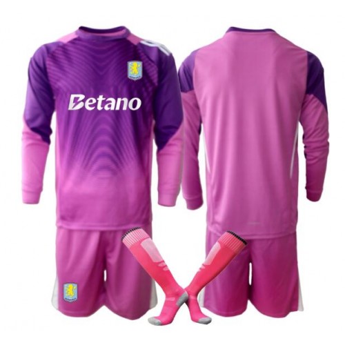 Aston Villa Brankářské Dětské Alternativní Dres 2025-26 Dlouhý Rukáv (+ trenýrky)