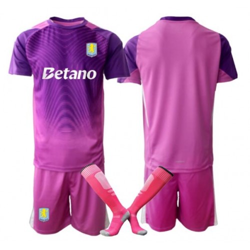Aston Villa Brankářské Dětské Alternativní Dres 2025-26 Krátký Rukáv (+ trenýrky)