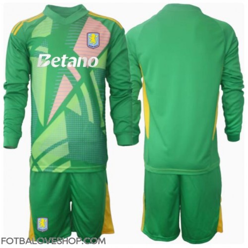 Aston Villa Brankářské Dětské Domácí Dres 2024-25 Dlouhý Rukáv (+ trenýrky)