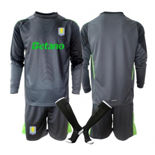 Aston Villa Brankářské Dětské Domácí Dres 2025-26 Dlouhý Rukáv (+ trenýrky)